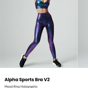 FULL SET NWT - BuffBunny Mood Ring Holographic - Leggings & Sports Bra - size SM
